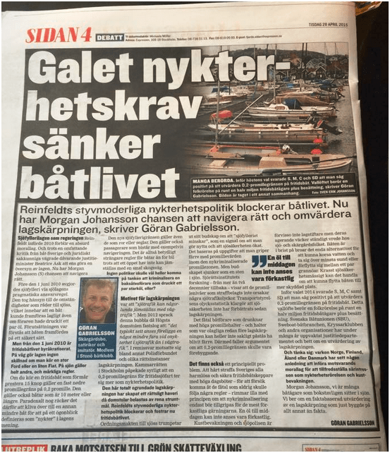 Nyhetsbrev 16 – Expressen idag – ta initiativet Morgan!