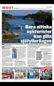 Debatt - Bara nitiska nykterister kan gilla sjöfyllerilagen